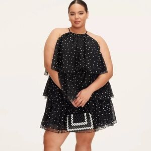 Kate Spade New York x Target Women's Mini Polka Dot Tiered Mini Dress